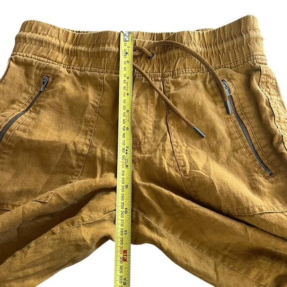 Athleta Cabo Linen Jogger Pants | Golden Mustard | Size 2P Petite linen women’s - Picture 7 of 11